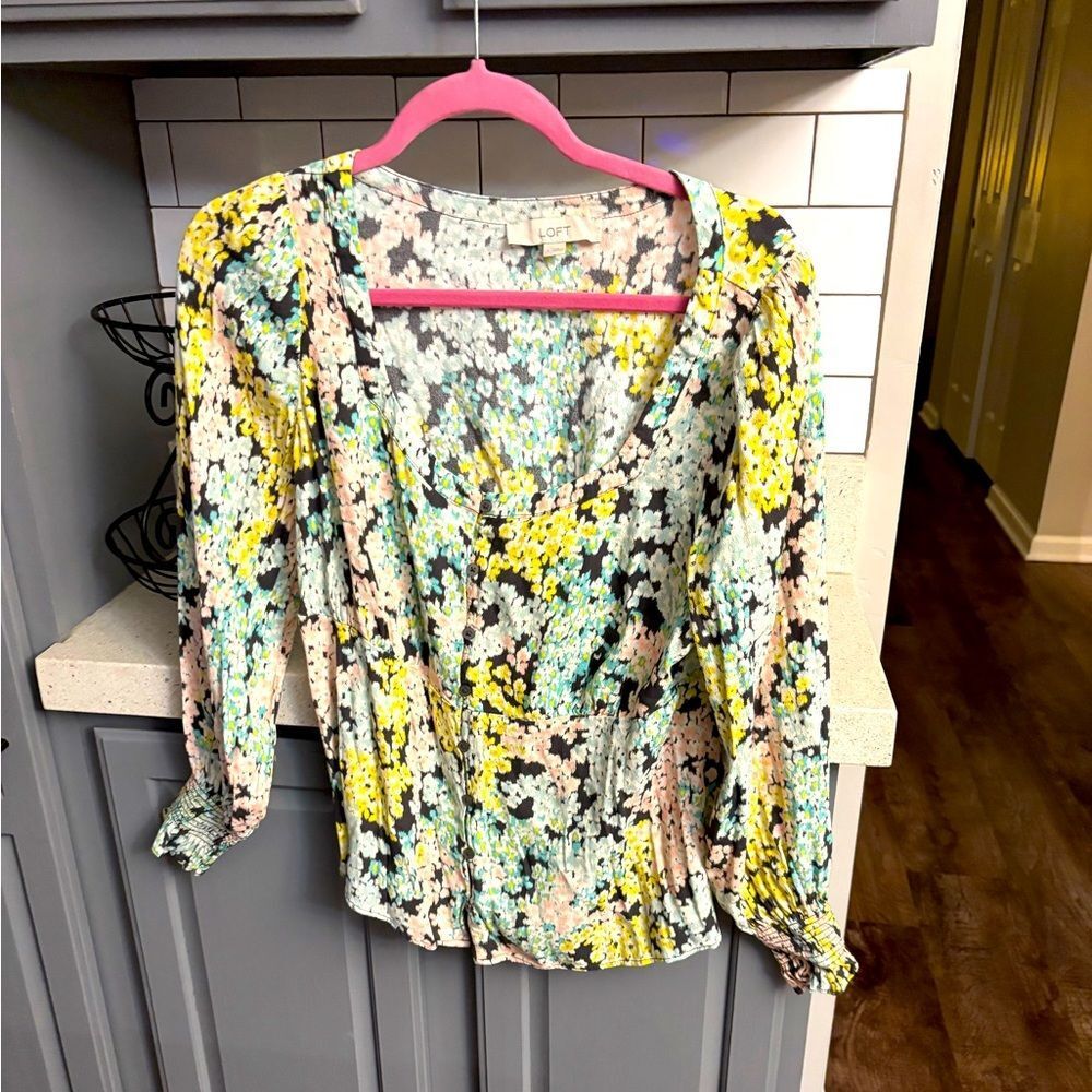 LOFT Women's Floral Blouse - Multicolor